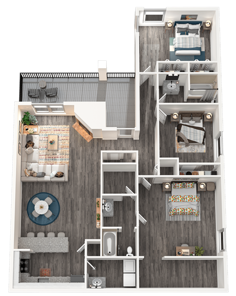 a 1 bedroom floor plan of a 3234 sq ft house